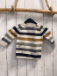 Preview: HM& Pullover  Gr. 80  weiß grau dunkelgrau kiwi ocker Streifen Strick