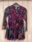 Preview: Desigual  Kleid  Gr. 128  brombeere Blumen Tüllüberkleid 