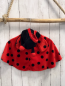 Preview:  Karnevalkostüm  Gr. 98  Umhang Marienkäfer rot schwarz mit Punkten 