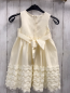 Preview: Couture Princess  Kleid  Gr. 98  creme mit Rosette + Zackenborten 