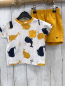 Preview: 2tlg  T-Shirt + Shorts  Gr. 74   weiß blau gelbe Wale + gelb 