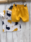 Preview: 2tlg  T-Shirt + Shorts  Gr. 74   weiß blau gelbe Wale + gelb 