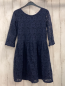 Preview: H&M Kleid Gr. 158  blau Lochmuster