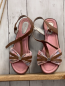 Preview:   Sandalen Gr. 38  braun + rosa bunte Punkte 