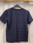 Preview:   T-Shirt  Gr. 146/152  blau orange Striche + Schrift 