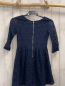 Preview: H&M  Kleid  Gr. 152  blau zweilagig Blumenstickerei 