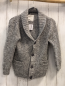 Preview: Zara  Strickjacke  Gr. 122/128  hellgrau rippen großer Kragen