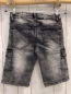 Preview:   Shorts  Gr. 140  grau hellgrau Jeans aufgesetzte Taschen Bund verstellbar 