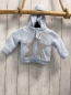 Preview: Boboli  Strckjacke  Gr. 68  hellblau grauer Stern Kapuze Teddyfutter 