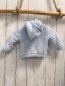 Preview: Boboli  Strckjacke  Gr. 68  hellblau grauer Stern Kapuze Teddyfutter 