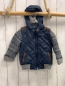 Preview:   Jacke  Gr. 74  blau gesteppt + graue Strickärmel mit blauem Muster 