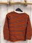 Preview: Petit Bateau  Langarmhirt  Gr. 116  schwarz orange Streifen weißer Bund 
