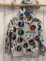 Preview: Lego Pullover  Gr. 110  hellgrau Kapuze Ninjagoköpfe 