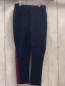 Preview:   Leggings  Gr. 116  blau grau roter Seitenstreifen goldene Reißverschlüsse