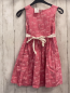 Preview: Bob der Bär  Kleid  Gr. 122  rosa weiße Zebras weißes Gürtelband 