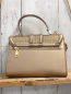Preview: neu  Tasche  beige goldene Glitzersteine 
