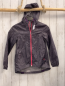 Preview: Decathlon  Regenjacke  Gr. 128  grau hellgrauer Druck pink Reißverschluss 