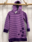 Preview: Jako-o  Kleid  Gr. 122/128  lavendel lila Streifen Kapuze lila Plüschbund 