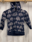 Preview:   Pullover  Gr. 98  blau Kapuze hellgraue Fahrzeuge 