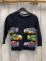 Preview:   Langarmshirt  Gr. 104  schwarz bunte Fahrzeuge 