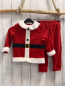 Preview: 2tlg  Pullover + Hose Gr. 98  rot weiß schwarz Weihnachtsmann