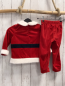 Preview: 2tlg  Pullover + Hose Gr. 98  rot weiß schwarz Weihnachtsmann