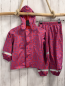 Preview: 2tlg Regenanzug Gr. 98  lila rote Eulen