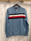 Preview: Tommy Hilfiger  Pullover  Gr. 152  hellblau Strick + blau weiß rot blaue Bruststreifen 