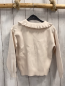 Preview: Zara  Pullover  Gr. 116  beige Strick großer Kragen mit Blumenstickerei