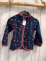 Preview:   Fleecejacke  Gr. 86  blau himbeere Punkte + Bund 