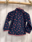 Preview:   Fleecejacke  Gr. 86  blau himbeere Punkte + Bund 
