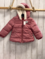 Preview: S´Oliver  Winterjacke  Gr. 92  rosa silber Sterne Kapuze mit beige Teddybund + -futter 