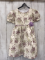 Preview: Alice Kids  Kleid  Gr. 116  beige lavendel Blumen + Rosette 
