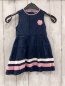 Preview: S´Oliver  Kleid  Gr. 86  blau + weiß rosa Streifen + rosa Rosette 