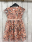 Preview: S´Oliver  Kleid  Gr. 104  lachs zweilagig Lochstickerei Blumen 