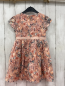 Preview: S´Oliver  Kleid  Gr. 104  lachs zweilagig Lochstickerei Blumen 