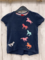 Preview: S´Oliver  T-Shirt  Gr. 92  blau bunte Pferde mit Pailetten + Glitzer 