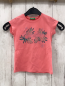 Preview: Benetton  T-Shirt  Gr. 92  rosa Schrift grün hellgrüne Blätter 