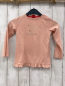 Preview: S´Oliver  Langarmshirt  Gr. 92  lachs Schrift Rüschensaum 