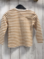 Preview: In Extenso  Langarmshirt  Gr. 92  weiß ocker Streifen schwarze Schrift 