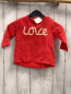 Preview: Esprit  Langarmshirt  Gr. 80  rot bunte Schrift 