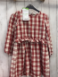 Preview: neu Alana  Kleid  Gr. 122  rostrot beige schwarz kariert NP 13,90 € 