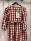 Preview: neu Alana  Kleid  Gr. 122  rostrot beige schwarz kariert NP 13,90 € 