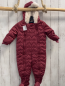 Preview: S´Oliver  Winteroverall Gr. 68  weinrot Herzen mit abtrennbaren Schuhe Kapuze mit Teddybund + -futter