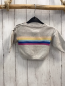Preview: piupiuchick Pullover  Gr. 68  hellgrau Strick bunte Streifen 100 % BW