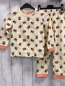 Preview: 2tlg  Schlafanzug  Gr. 104  creme Käfer apricot Bund 