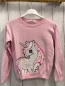 Preview: H&M Pullover  Gr. 122/128  rosa Strick Pailetteneinhorn 