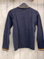 Preview: Okaidi  Langarmshirt  Gr. 164  blau Aufnäher blau weiß ocker Streifenbund Knopfleiste 