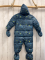 Preview: 3tlg Manguun  Winteroverall + Handschuhe + Schuhe  Gr. 86  petrol bunte Dinos 