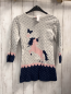 Preview:   Kleid  Gr. 110  hellgrau grau Strick Einhorn 